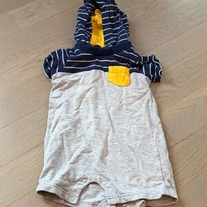 Carter's Navy and Yellow Striped Baby Romper